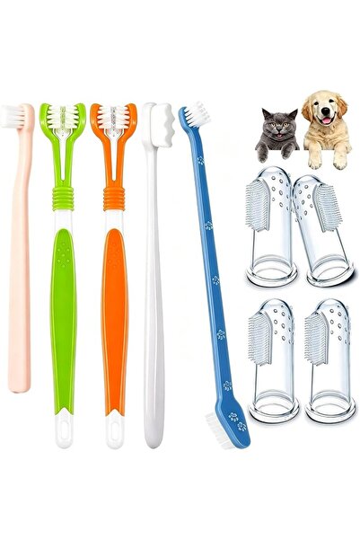 LinJie 9-Pack Dog Toothbrush Kit, Small Pet Toothbrush for Cats & Dogs, Ultra...