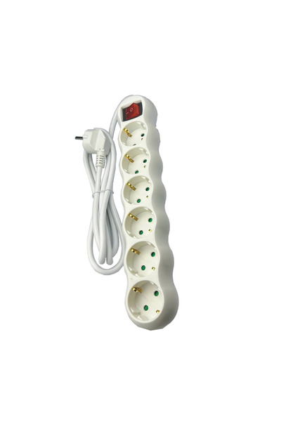Decor Plus Extension cord 6 sockets with switch, 10 m, 3x1.5 mm²