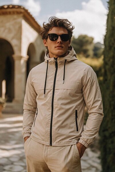 comstar Men's Trend Casual Lined Stone Raincoat & Windbreaker