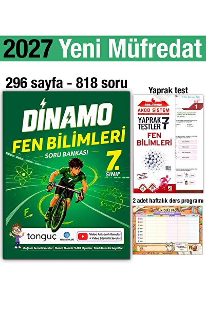 Tonguç Yayınları 7. Sınıf 2027 Dinamo Fen Bilimleri Soru Bankası