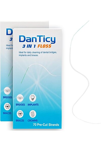 DanTicy Super Floss Threaders, Dental Floss for Braces, Ultimate Floss Pre-Cu...