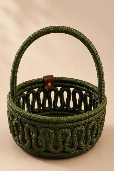 Comfort Craft Διακοσμητικό καλάθι από τρικότ με λαβές (19x7 εκ.) |   Οργανωτή...
