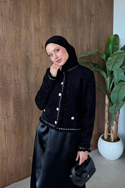 Şule Giyim Angore Elexus Ceket Siyah