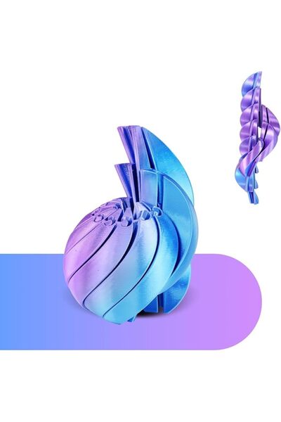 TERRIFI 3D Printed Gear Sphere Fidget Ball Toy, Articulated Mechanical Liquid...