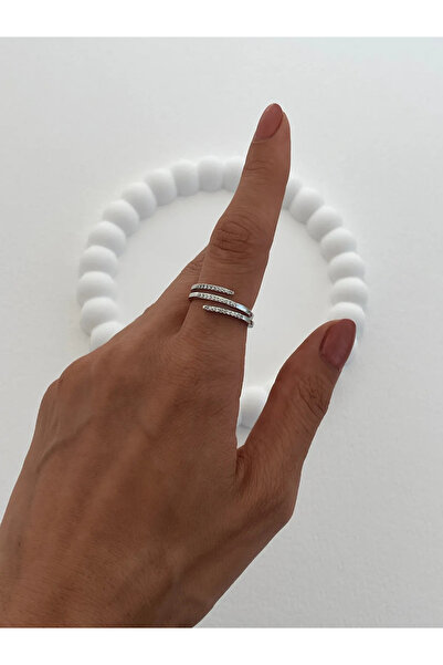 Luparadis خاتم قابل للتعديل بتصميم حلزوني ثلاثي من حجر الزركون من سلسلة خاصة