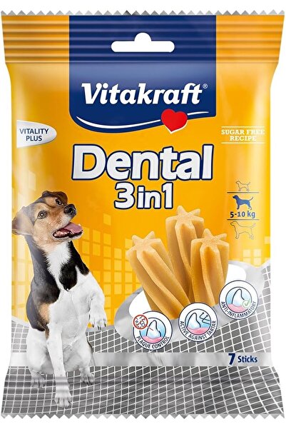 Vitakraft Dental 3 in 1 Treats for Dogs 7 Sticks. 120g