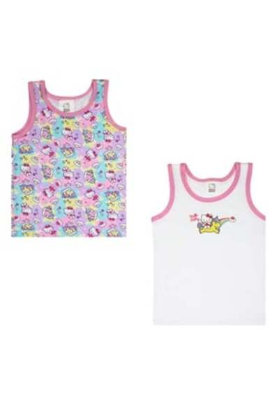 Belora Set Maiouri Alb Rainbow cu Imprimeu Hello Kitty pentru Copii - 2buc