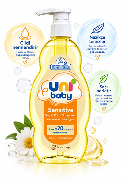Uni Baby Sensitive Saç ve Vücut Şampuanı 700 ml