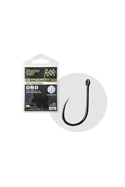 Benzar Mix Cârlige Benzar METODA CONCOURSE CARP Fine Barbless mărimea 14, 8 b...