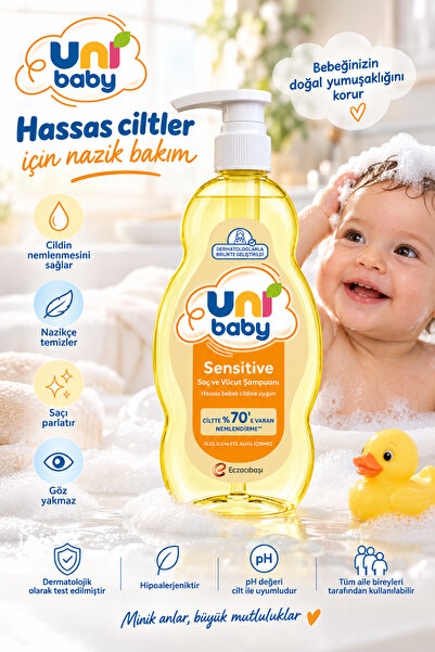 Uni Baby Sensitive Saç ve Vücut Şampuanı 700 ml