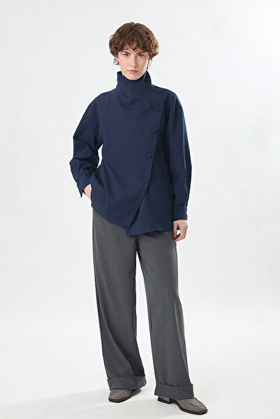 ZÜLAYS Double Leg Polyviscon Trousers Anthracite