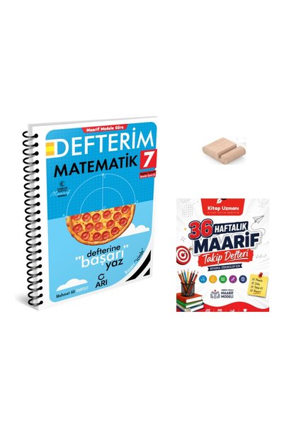 Arı Yayıncılık 7.Sınıf Matematik Defterim 2027 Maarif Model+Telefon Tutucu+Ma...