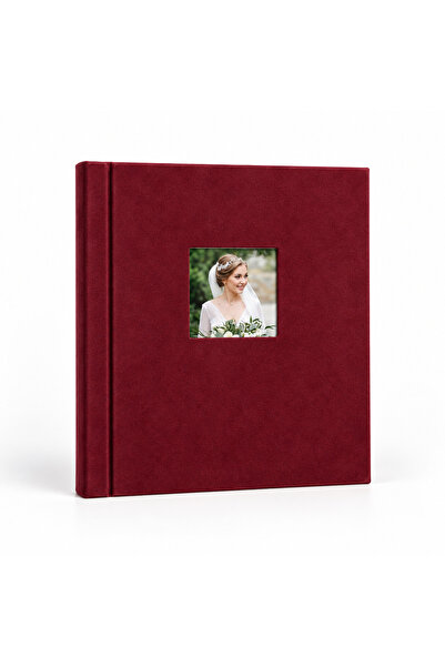 Nobbystar Adhesive Suede Photo Album Claret Red 30X37 cm 15 Sheets 30 Pages