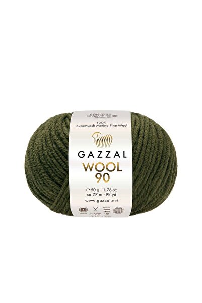 Gazzal Knitting Yarn - Khaki - Wool