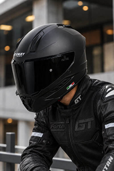 YYK SWAY 868 Renkli Vizör & Spoiler Kanat & Güneş Vizör KASK