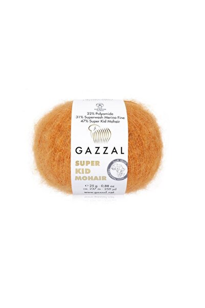 Gazzal Super Kid Mohair 25 Gr 200 Mt %70 Kid Moher %30 Silk Fine Knitting Yar...