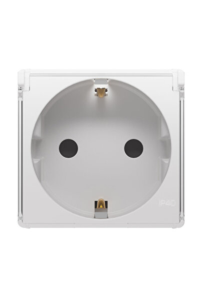 Gewiss Priză Schuko 16A cu capac IP40 2M alb lucios Pura – | GWC20268,