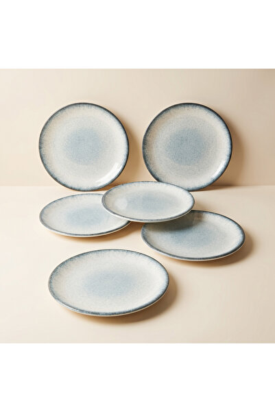 RUBİ PORSELEN Occhio Set of 6 Porcelain Cake & Dessert Plates 17 cm - Pattern and Finish Guaranteed