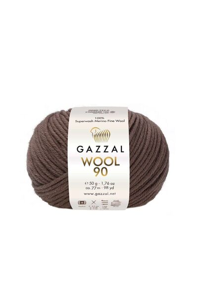 Gazzal Wool 90% 100% Australian Merino Wool Hand Knitting Yarn 50 Gr 77 m - 1...