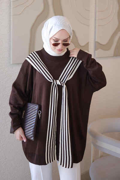 İmajButik Modest Tunics - Brown - Regular fit