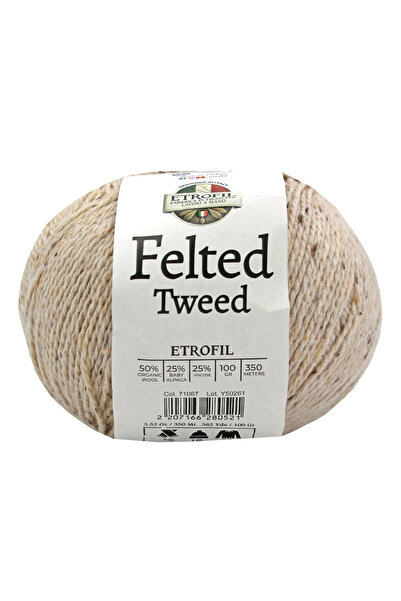 Etrofil Felted Tweed 50% Organic Merino Wool 25% Baby Alpaca 25% Viscose 100 ...