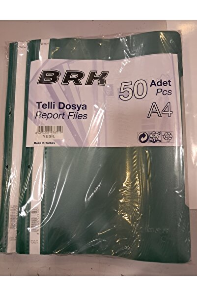 BRK TELLİ DOSYA 50 Lİ Yeşil