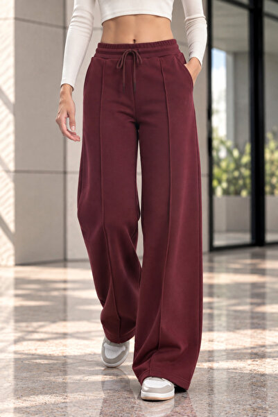 QUHOX Sweatpants - Burgundy - Basic