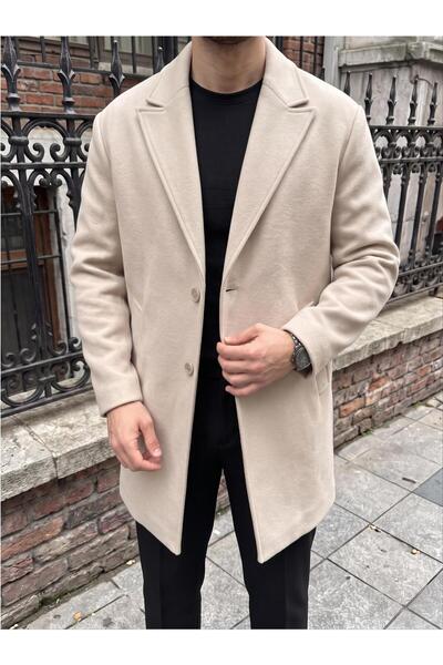 Gambocci Erkek Oversize Uzun Kaşe Kaban
