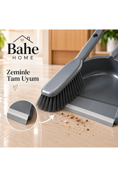 bahe home Brush and Dustpan Set, Dense Bristled Broom Brush and Dustpan |   Home Office Kitchen Cleaning Set