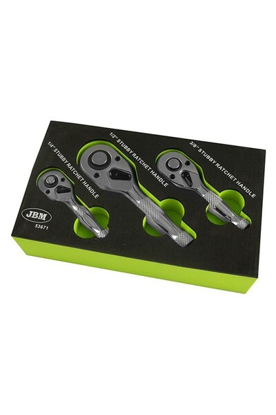 Generic SET 3 CLICHET SCURT 1/2`. 3/8`. 1/4 ` - CROM JBM