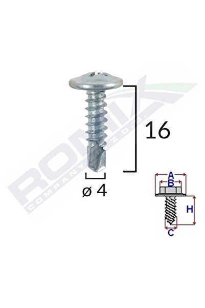 Generic SURUB AUTOFORANT DIN ZINC 4.2X16 SET 100 BUC