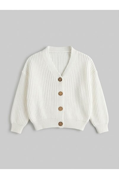 ADA YILDIZ KİDS Cardigans - Ecru - Oversize