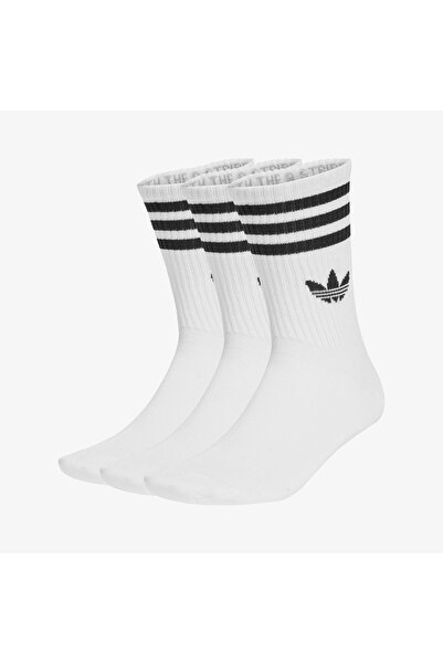 adidas 3-Stripes Crew 3' lü Unisex Beyaz Çorap