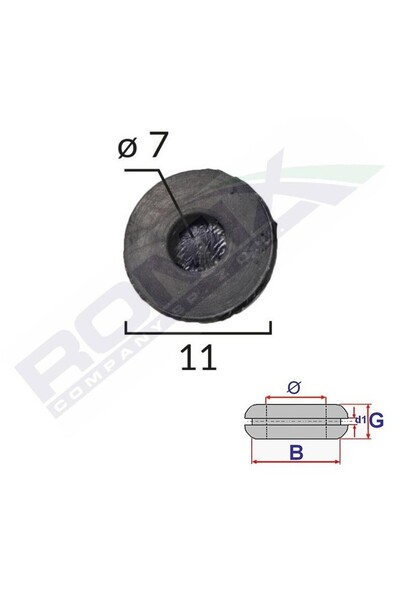 Generic CAPAC CAUCIUC INCHIS UNIVERSAL DIAMETRU 7MM SET 10 BUC
