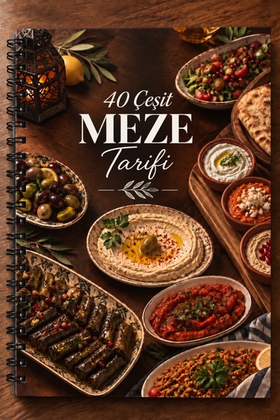 Eseran Print 40 Çeşit Meze Tarif Defteri-A5 Spiralli Defter