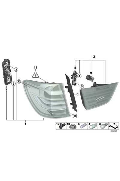 Generic Suport Becuri Stop Aripa BMW X3 F25 - Cod Original 63217288198