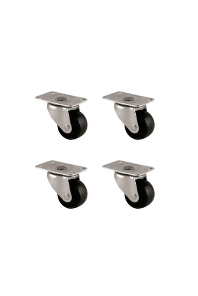 Lovesta Home Ball Caster with Spring Loaded Ball - 38mm - Black Hks234 - 4 Pi...