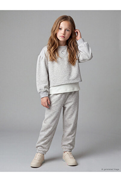 LC Waikiki Sparkling Choices Girls' Tracksuit Set from Shining Store