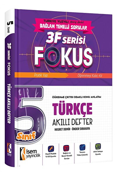 İsem Yayıncılık İsem 5. Sınıf Fokus Türkçe Akıllı Defter