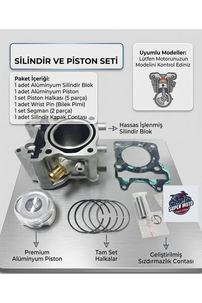 SUPERMOTO Honda 2014-17 PCX 150 - Arora Max T 150 - Beatrix 150 Uyumlu Silind...