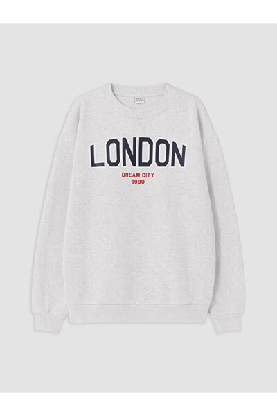 LC Waikiki Men's Thick Sweatshirt with London Print for Style Enthusiasts fro...