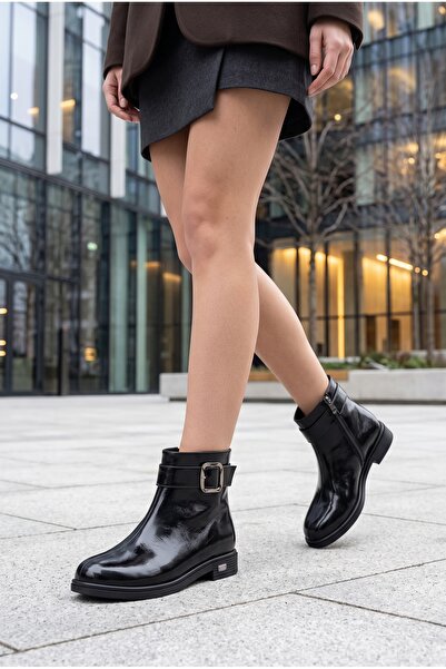Daxtors Marina Women's Buckle Zippered Casual Boots