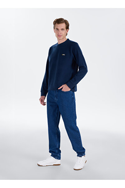 Mustang Lacivert Erkek Tapered Fit Yıkamalı Denim Pantolon TOLEDO TAPARED -1618