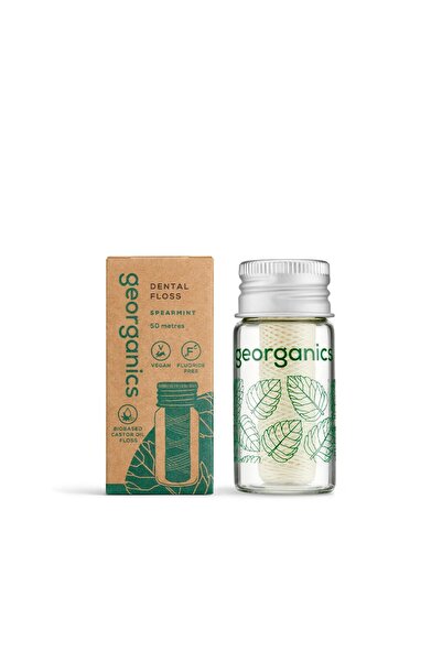 Georganics Ață dentară cu mentă verde, 50m