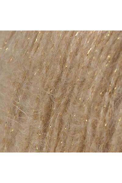 rozetti Tılsım Glitter Mohair Blended Knitting Yarn 50 Gr 192 Mt - 362-25 Light Beige X Gold Glitter