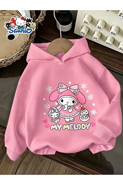 yombaa Sweatshirt, Sevimli Karikatür My Melody Baskı + Kapüşonlu Tasarım, Kız...
