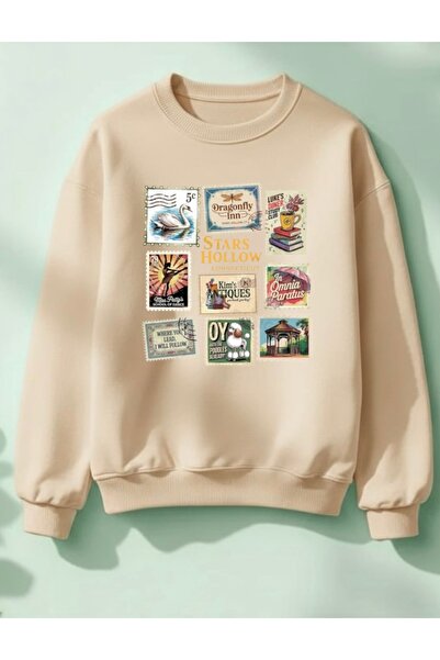 Vordevia Stars Hollow Gilmore Girls Βαμβακερό φούτερ με στάμπα, 3 κλωστές, με...