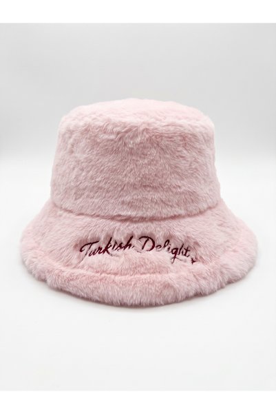 Hathub Club Turkish Delight Nakışlı Peluş Balıkçı Şapkası / Peluş Bucket Hat