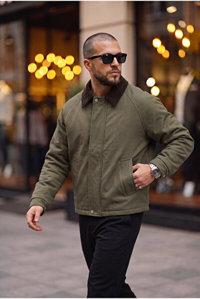 BASEL.CO Dolgulu Kontrast Yaka Basic Mont/Ceket