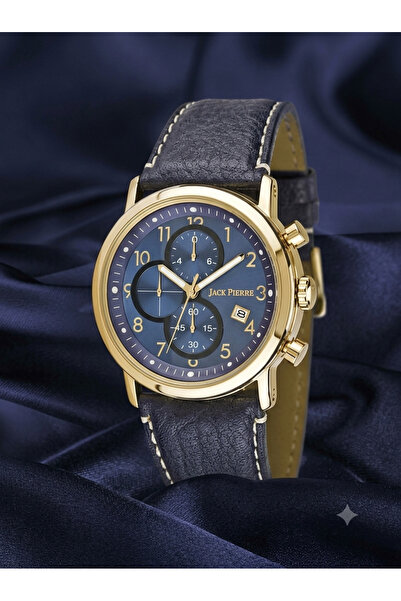 JACK PIERRE Men's Watch with Dark Blue Strap
